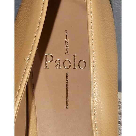 Linea Paolo Natalie Flats, Square Toe Loafer, Square Heel, Gold Chain, Sz 8.5 M - Picture 4 of 9